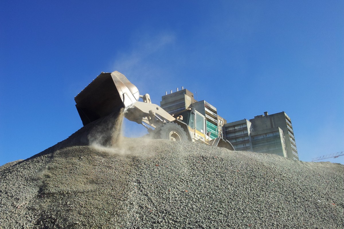 Recyclage des bétons par concassage